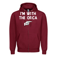 Im With The Orca Costume Halloween Matching Party Zipper Hoodie | Teevron