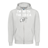 Dove Grey im with the orca costume halloween matching party Zipper Hoodie - longCreatives