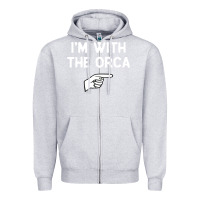 Heather Grey im with the orca costume halloween matching party Zipper Hoodie - longCreatives