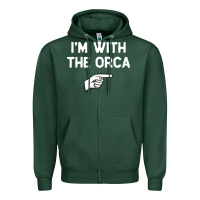 Sports Green im with the orca costume halloween matching party Zipper Hoodie - longCreatives