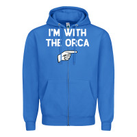 True Royal im with the orca costume halloween matching party Zipper Hoodie - longCreatives