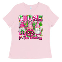 Bubblegum Pink gnome for the holidays Ladies Tee - texasbilliewilder