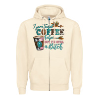 Sandshell i pretend coffee helps but i'm still a bitch Zipper Hoodie - Artiststas