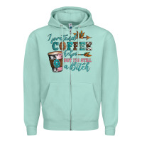 Seafoam i pretend coffee helps but i'm still a bitch Zipper Hoodie - Artiststas