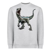 Heather Grey Velociraptor Heavyweight Sweatshirt - LillyAllenDesigns