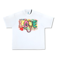 White Love Nursing leopard Urban Heavy Tee - CowGirlArtShop