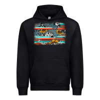 Black serape cowhide sunflower background Urban Hoodie - AdoDesignShop
