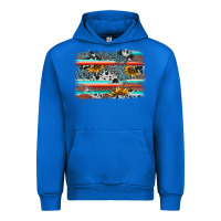 Cobalt serape cowhide sunflower background Urban Hoodie - AdoDesignShop