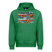 Emerald serape cowhide sunflower background Urban Hoodie - AdoDesignShop