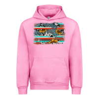 Fuchsia Pink serape cowhide sunflower background Urban Hoodie - AdoDesignShop
