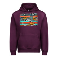 Mauve Wine serape cowhide sunflower background Urban Hoodie - AdoDesignShop