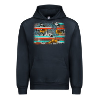 Navy serape cowhide sunflower background Urban Hoodie - AdoDesignShop