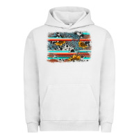 Pigment Lunar Rock serape cowhide sunflower background Urban Hoodie - AdoDesignShop