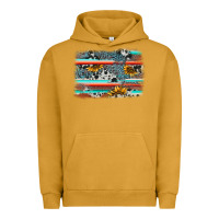 Pigment Peanut Butter serape cowhide sunflower background Urban Hoodie - AdoDesignShop