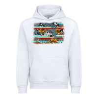 White serape cowhide sunflower background Urban Hoodie - AdoDesignShop