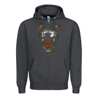 Smoke Werewolf Face Lycan Gothic Horror Occult Scary Halloween Zipper Hoodie - longCreatives
