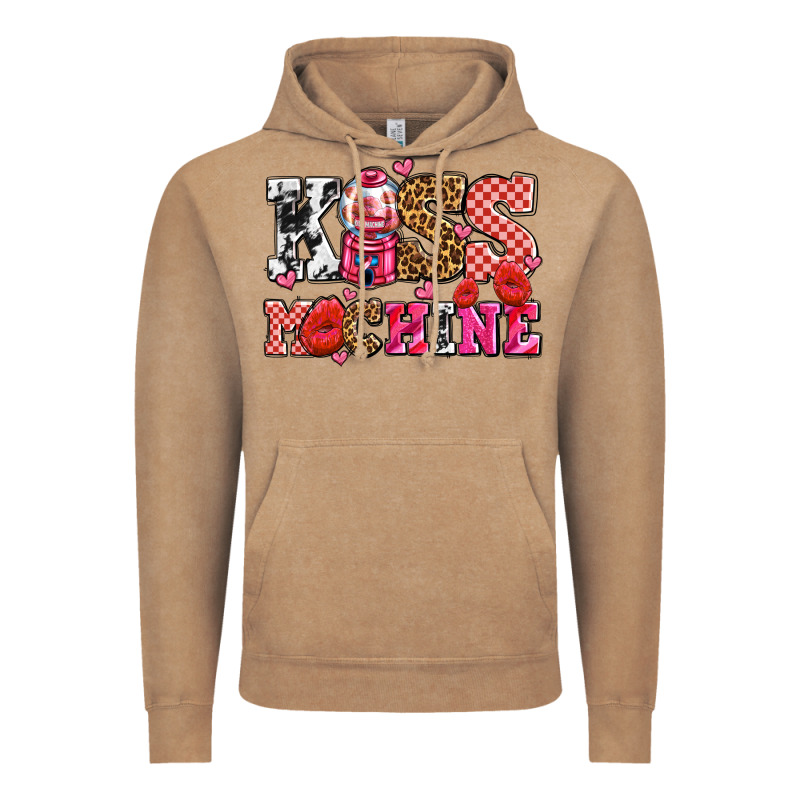 Kiss Machine With Lips Olivia Vintage Hoodie by OliviaCreatesArt | Teevron