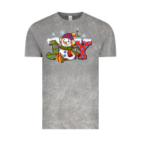 Cloud Rock christmas joy snowman Vintage Tee - CowGirlArtShop
