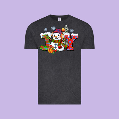 Christmas Joy Snowman Vintage Tee Designed By Cowgirlartshop