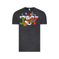 Vintage Black christmas joy snowman Vintage Tee - CowGirlArtShop