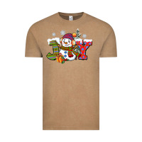 Vintage Coffee christmas joy snowman Vintage Tee - CowGirlArtShop