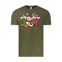 Vintage Olive christmas joy snowman Vintage Tee - CowGirlArtShop