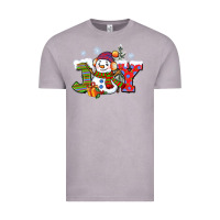 Vintage Zinc christmas joy snowman Vintage Tee - CowGirlArtShop