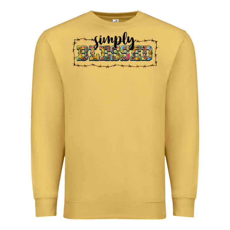 Simply Blessed Premium Sweatshirt by BarkalooDesign | Teevron