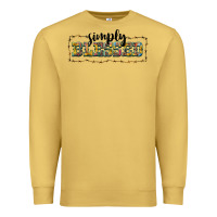 Antique Gold simply blessed Premium Sweatshirt - BarkalooDesign