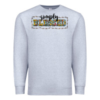 Heather Grey simply blessed Premium Sweatshirt - BarkalooDesign