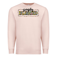 Pale Pink simply blessed Premium Sweatshirt - BarkalooDesign