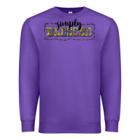 Purple simply blessed Premium Sweatshirt - BarkalooDesign