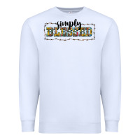 White simply blessed Premium Sweatshirt - BarkalooDesign
