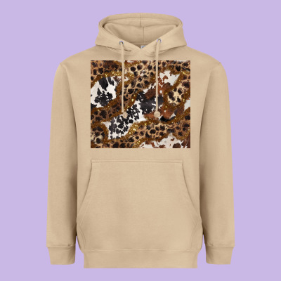 Leopard And Cowhides Heavyweight Hoodie Designed By Barkaloodesign