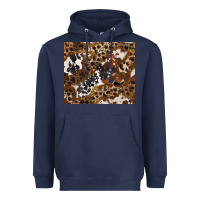 Navy leopard and cowhides Heavyweight Hoodie - BarkalooDesign