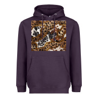 Plum leopard and cowhides Heavyweight Hoodie - BarkalooDesign