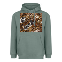 Sage leopard and cowhides Heavyweight Hoodie - BarkalooDesign