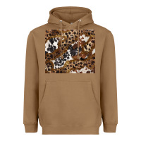 Toasted Coconut leopard and cowhides Heavyweight Hoodie - BarkalooDesign