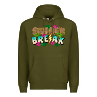 Army Green Summer Break Premium Hoodie - CowhideDigitalArt
