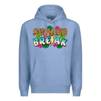 Colony Blue Summer Break Premium Hoodie - CowhideDigitalArt