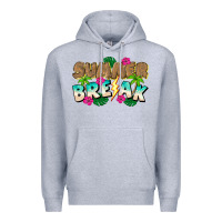 Heather Grey Summer Break Premium Hoodie - CowhideDigitalArt
