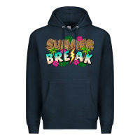 Navy Summer Break Premium Hoodie - CowhideDigitalArt