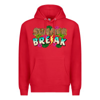 Red Summer Break Premium Hoodie - CowhideDigitalArt