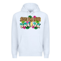 White Summer Break Premium Hoodie - CowhideDigitalArt