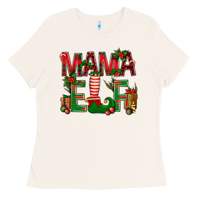 Christmas Mama Elf Ladies Tee by NancyCooperArtShop | Teevron