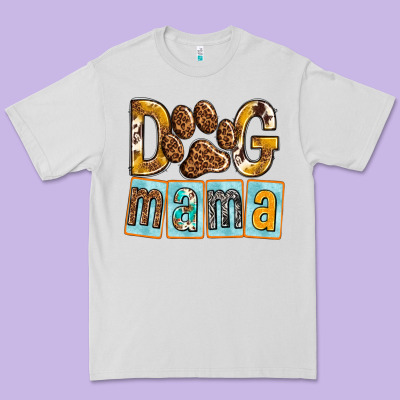 Dog Mama With Paw Premium Tee Designed By Texasbilliewilder