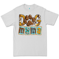 Dove Grey Dog Mama with Paw Premium Tee - texasbilliewilder