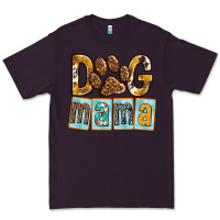Plum Dog Mama with Paw Premium Tee - texasbilliewilder