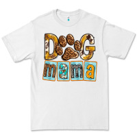 White Dog Mama with Paw Premium Tee - texasbilliewilder