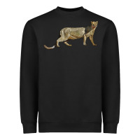 Black Jaguarundi Heavyweight Sweatshirt - LillyAllenDesigns